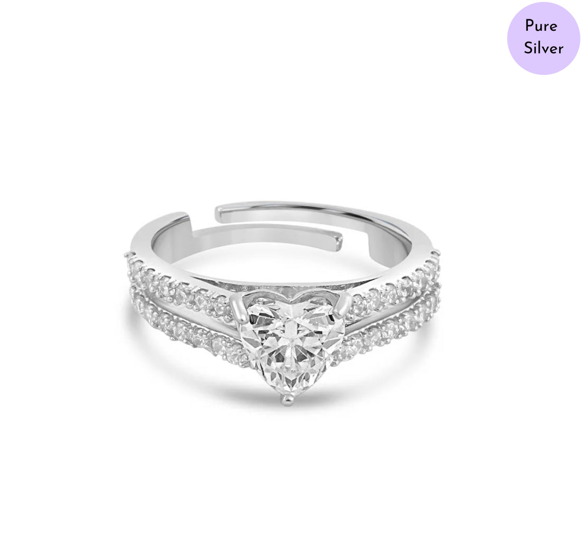 Twinkling Soul Rhodium Plated 925 Sterling Silver Ring