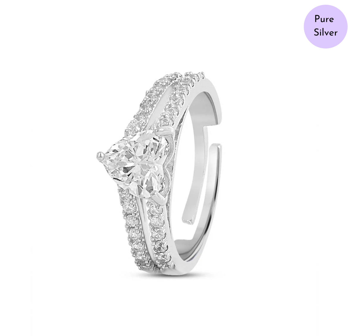 Twinkling Soul Rhodium Plated 925 Sterling Silver Ring