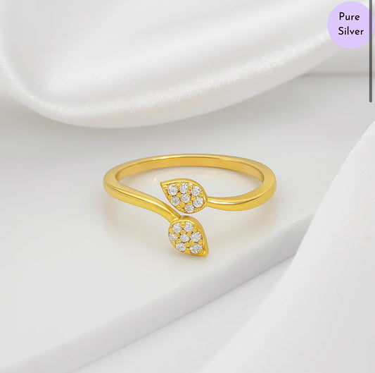 The Empress Glow Gold Plated 925 Sterling Silver Ring