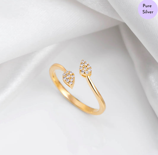 The Empress Glow Gold Plated 925 Sterling Silver Ring