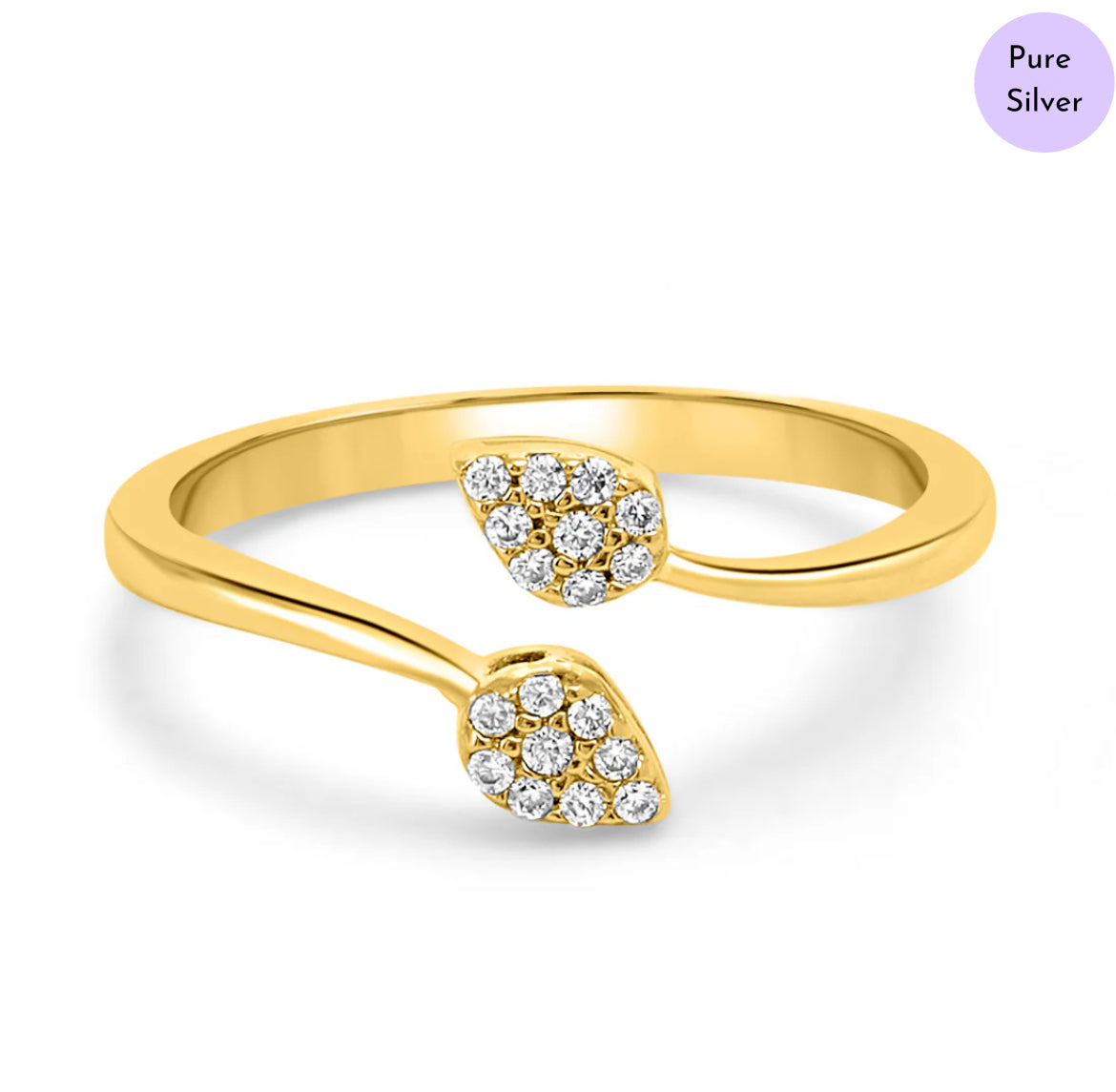 The Empress Glow Gold Plated 925 Sterling Silver Ring