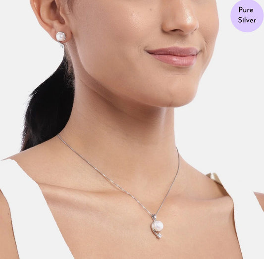 Queen’s Whisper 925 Sterling Silver Rhodium Plated Jewellery Set