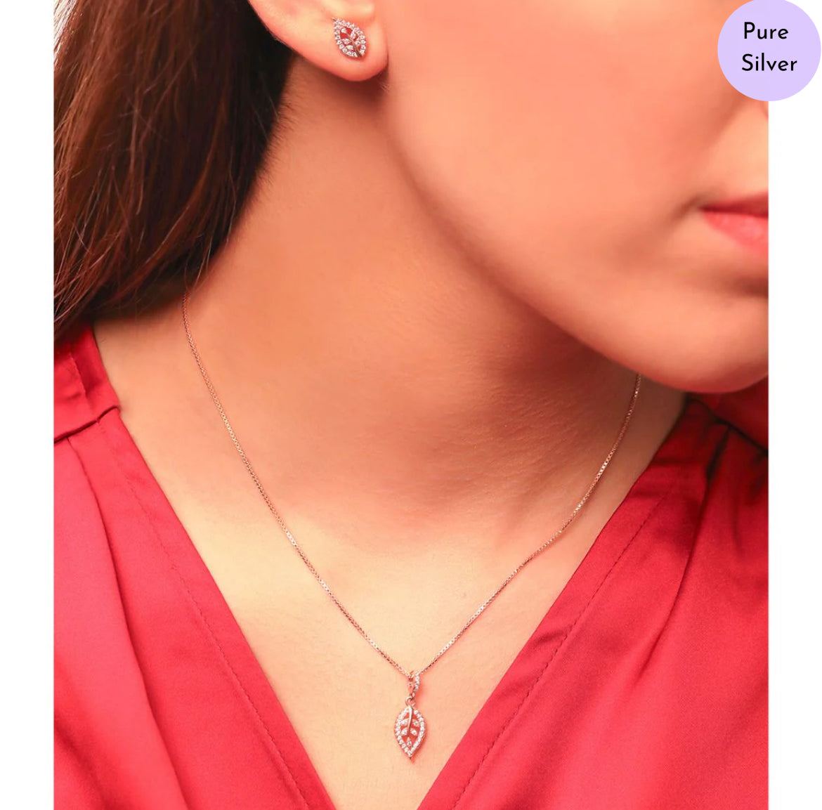 Majestic Muse Rose Gold Plated 925 Sterling Silver Jewellery Set