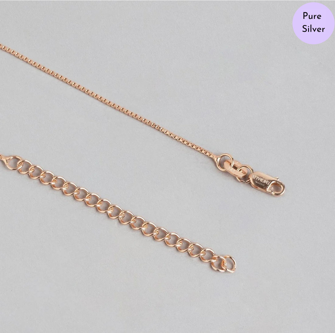 Amber Leaf Rose Gold-Plated 925 Sterling Silver Jewelry Set