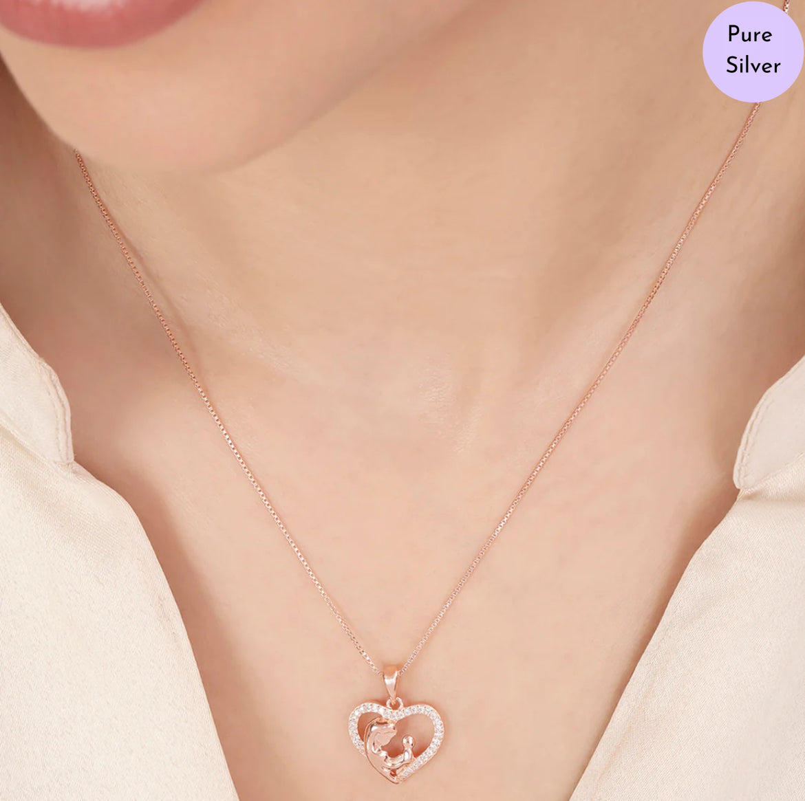 Blush Majesty Rose Gold Plated 925 Sterling Silver Jewelry Set