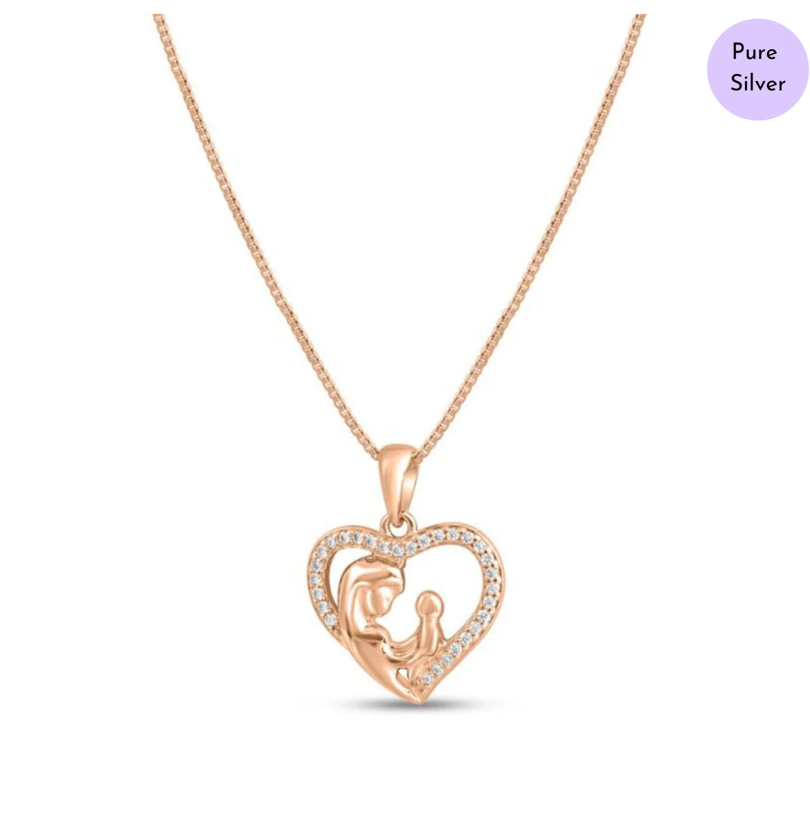 Blush Majesty Rose Gold Plated 925 Sterling Silver Jewelry Set
