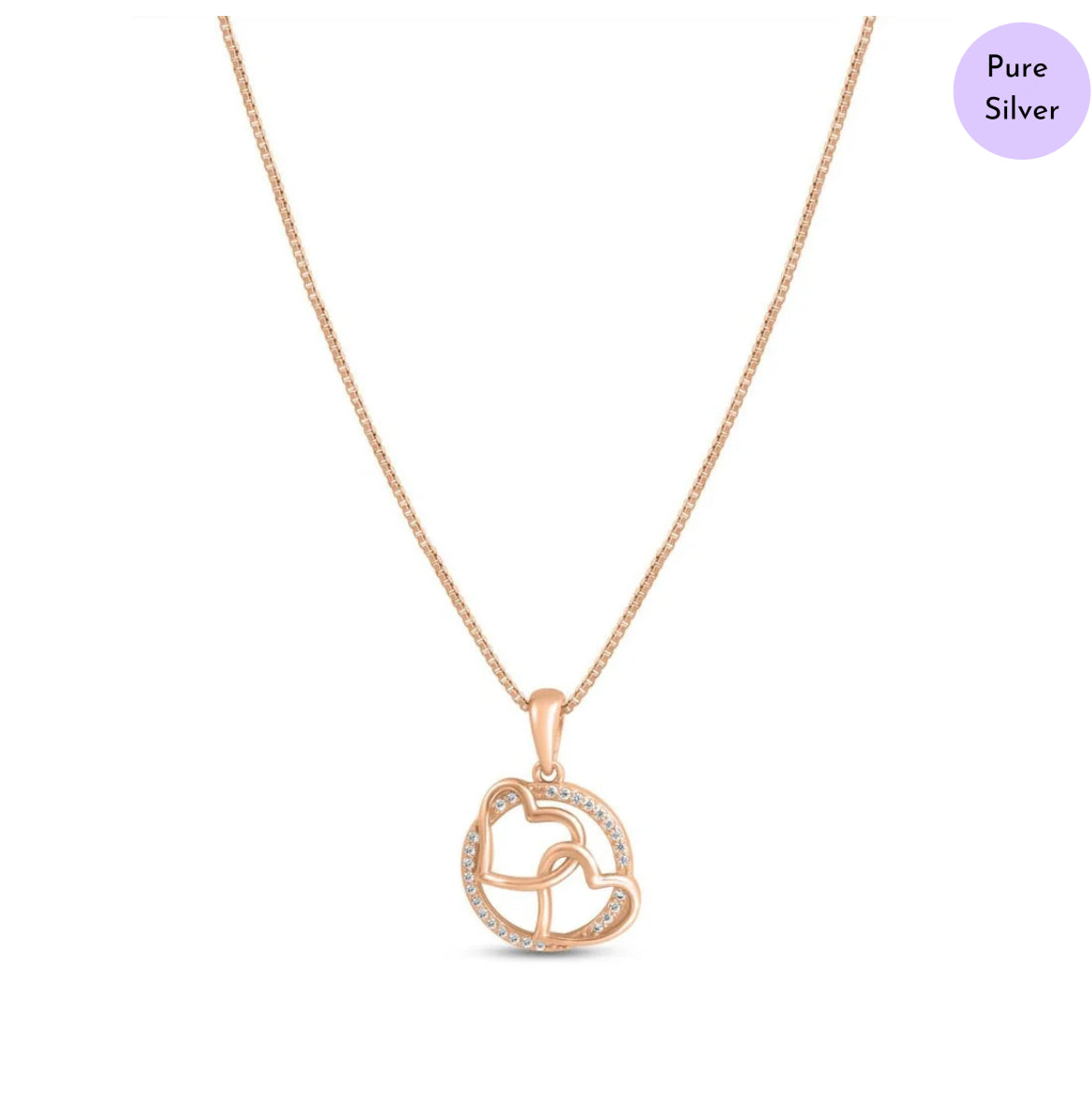 Aurora Crest Rose Gold Plated 925 Sterling Silver Jewelry Set