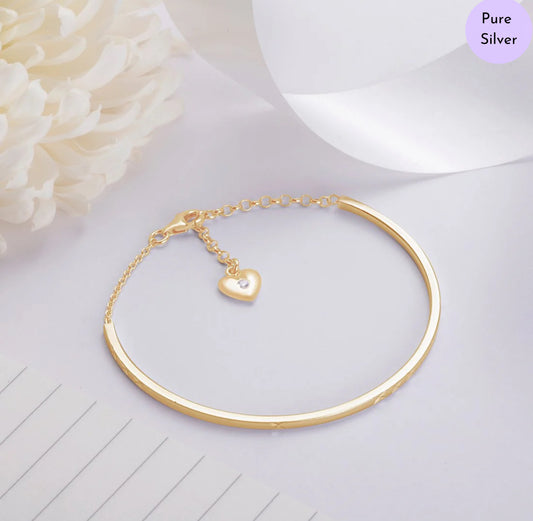 Delicate Tie Gold Plated 925 Sterling Silver Bracelet