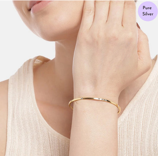 Delicate Tie Gold Plated 925 Sterling Silver Bracelet