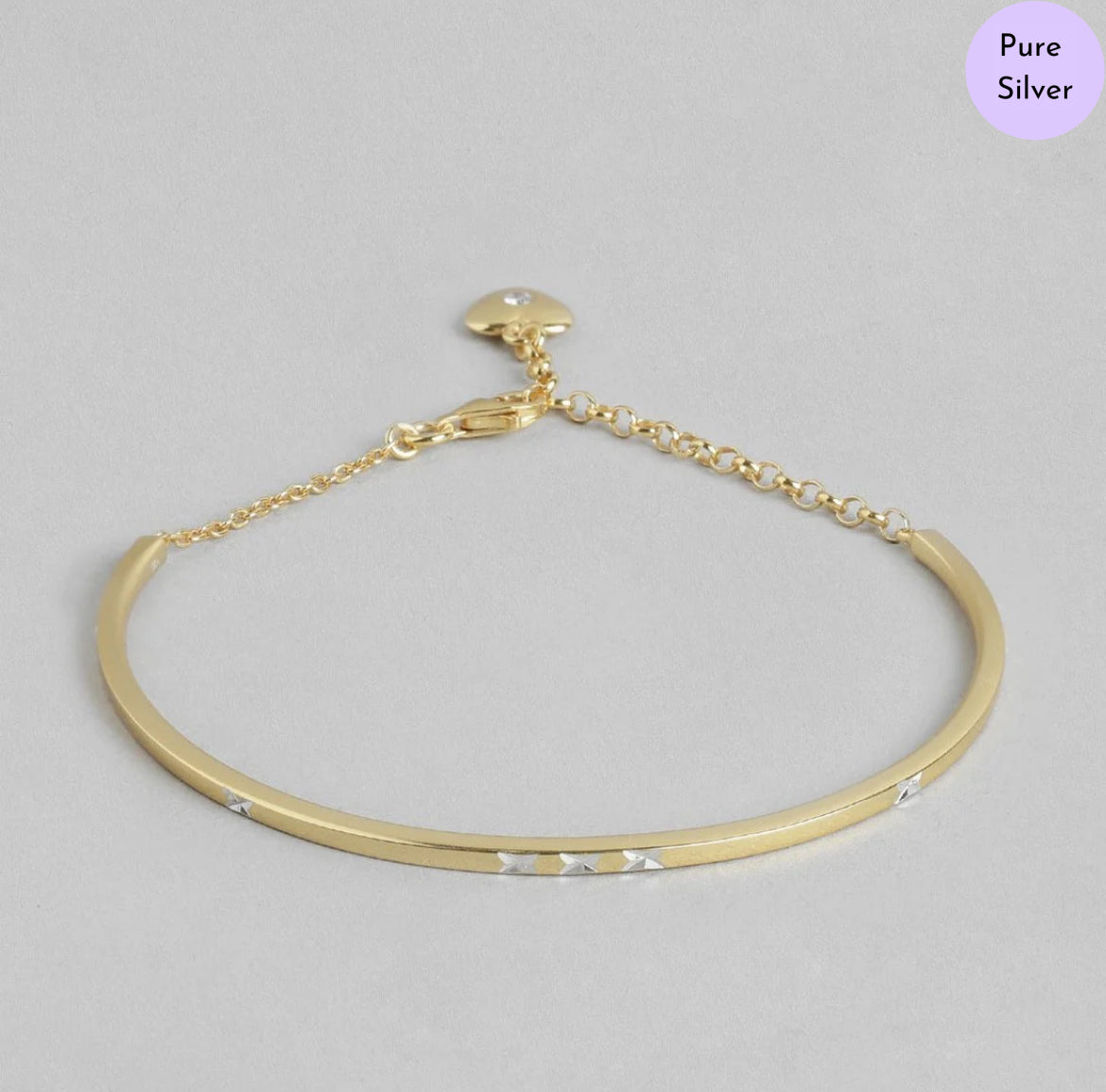 Delicate Tie Gold Plated 925 Sterling Silver Bracelet