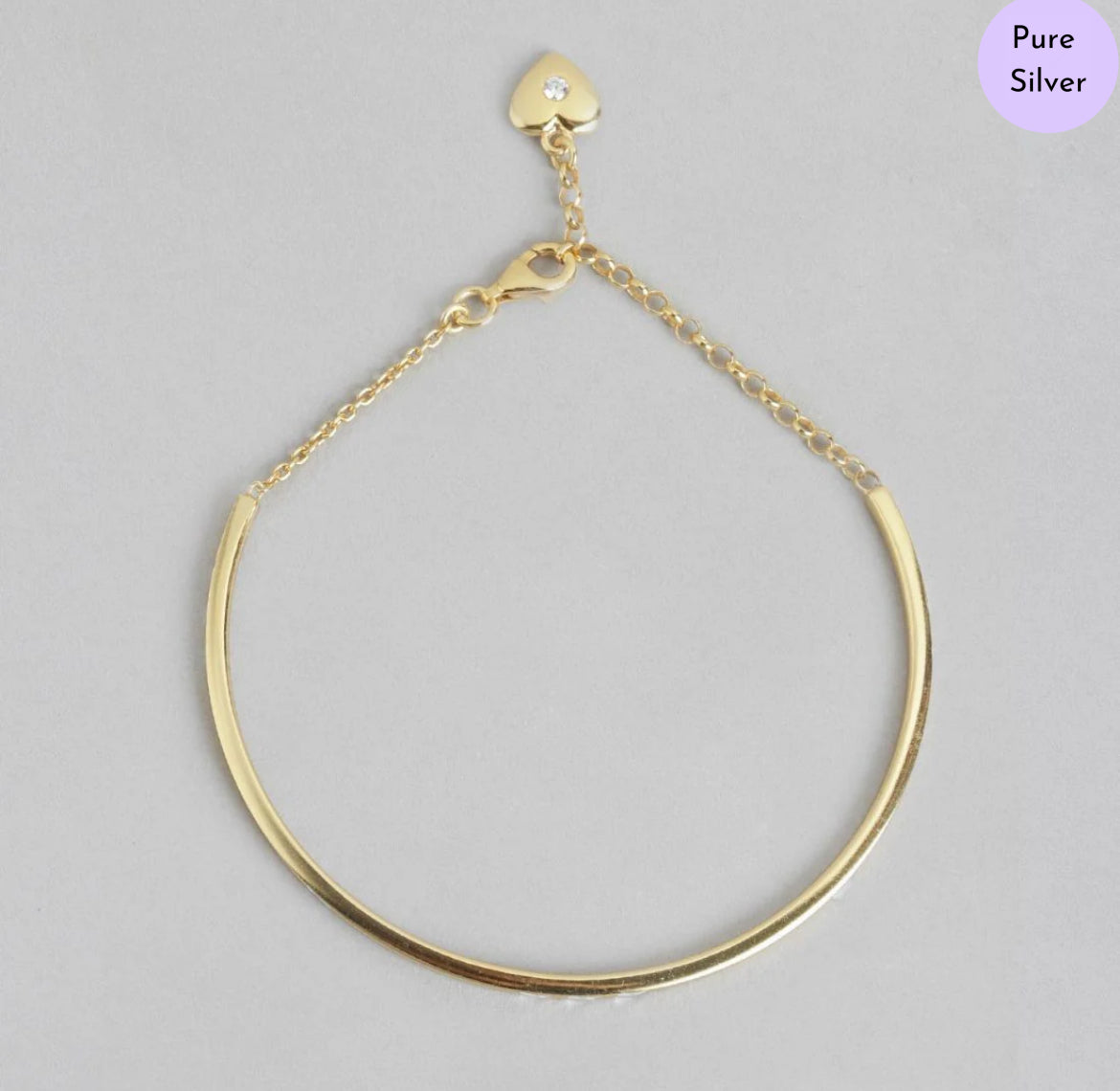 Delicate Tie Gold Plated 925 Sterling Silver Bracelet