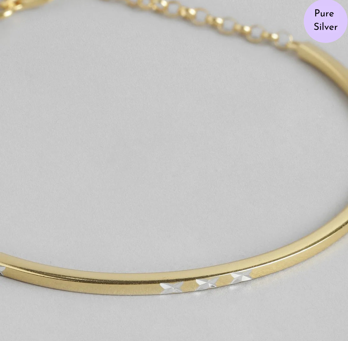 Delicate Tie Gold Plated 925 Sterling Silver Bracelet