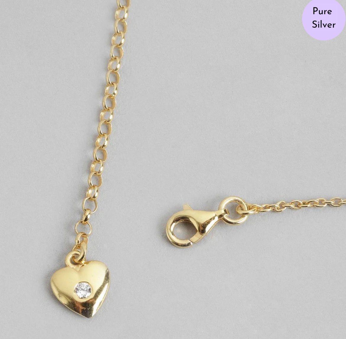 Delicate Tie Gold Plated 925 Sterling Silver Bracelet
