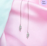 Hanging Charm 925 Silver Earrings