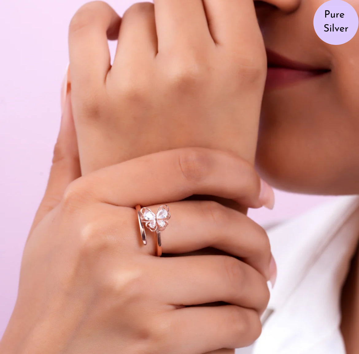 Boundless Shine Rose Gold Plated 925 Sterling Silver Ring