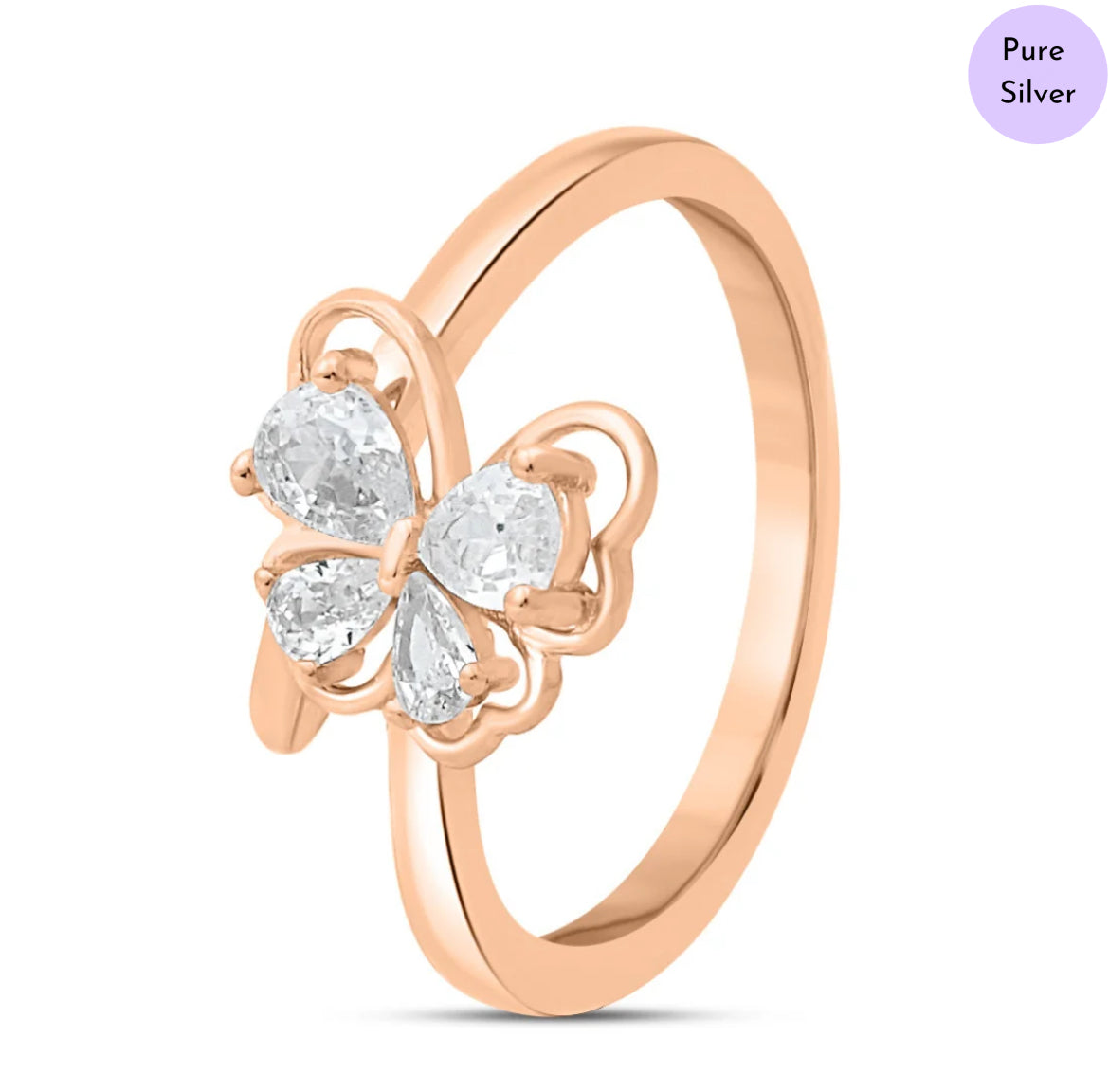 Boundless Shine Rose Gold Plated 925 Sterling Silver Ring