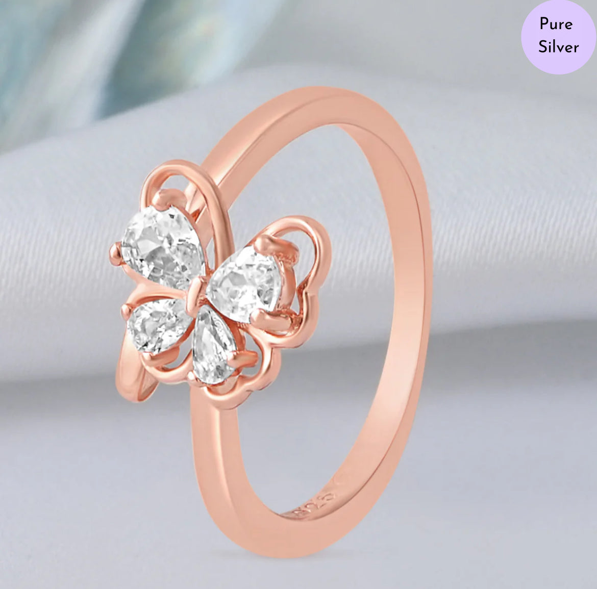 Boundless Shine Rose Gold Plated 925 Sterling Silver Ring