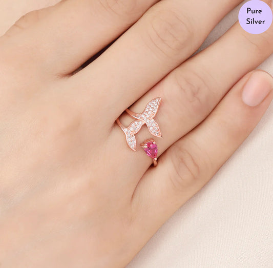 Frosted Leaf Rose Gold Plated 925 Sterling Silver