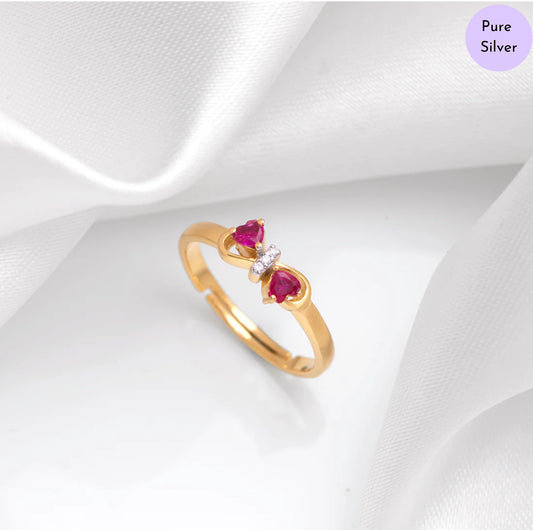 Emerald Frost CZ Gold Plated 925 Sterling Silver Ring