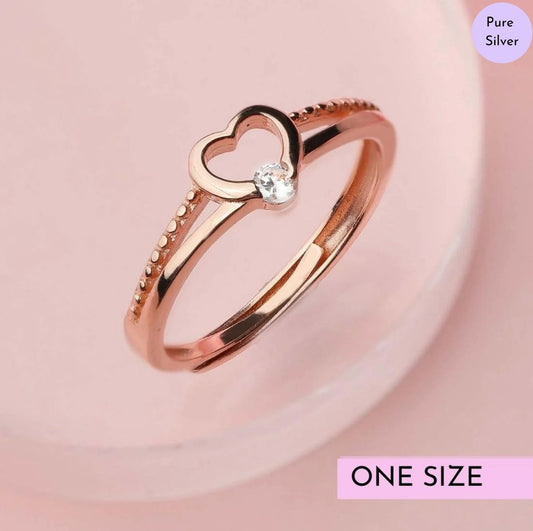 Romance in Bloom Rose Gold Plated 925 Sterling Silver Ring