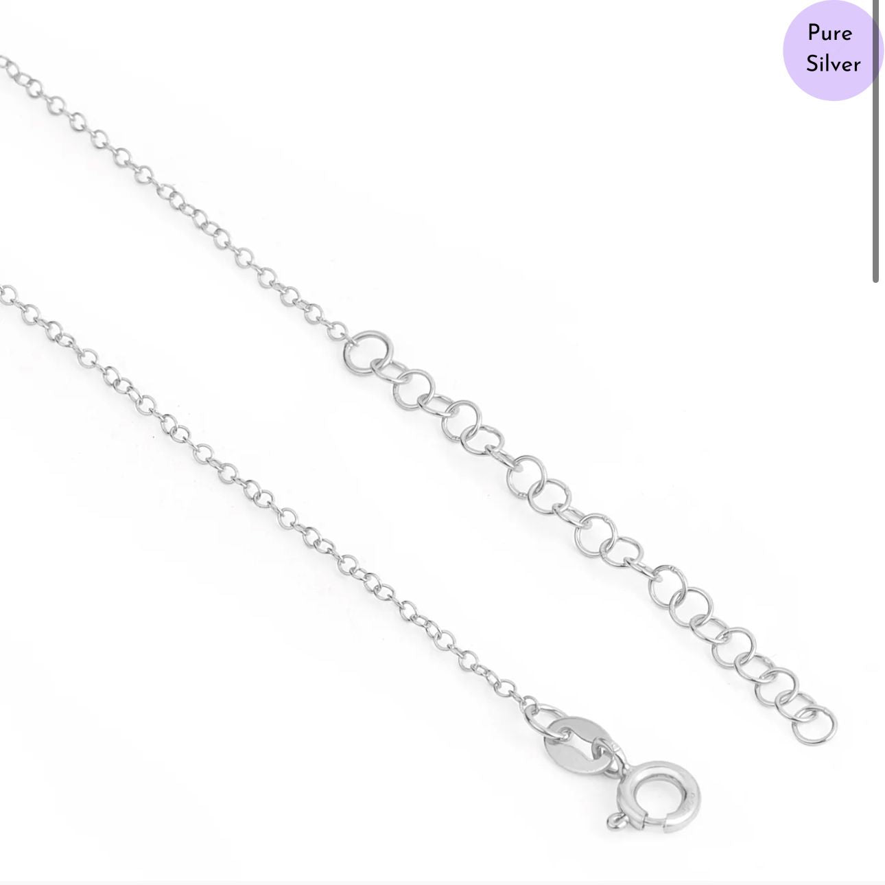 Myra Heart Rhodium Plated 925 Sterling Silver Charm Necklace
