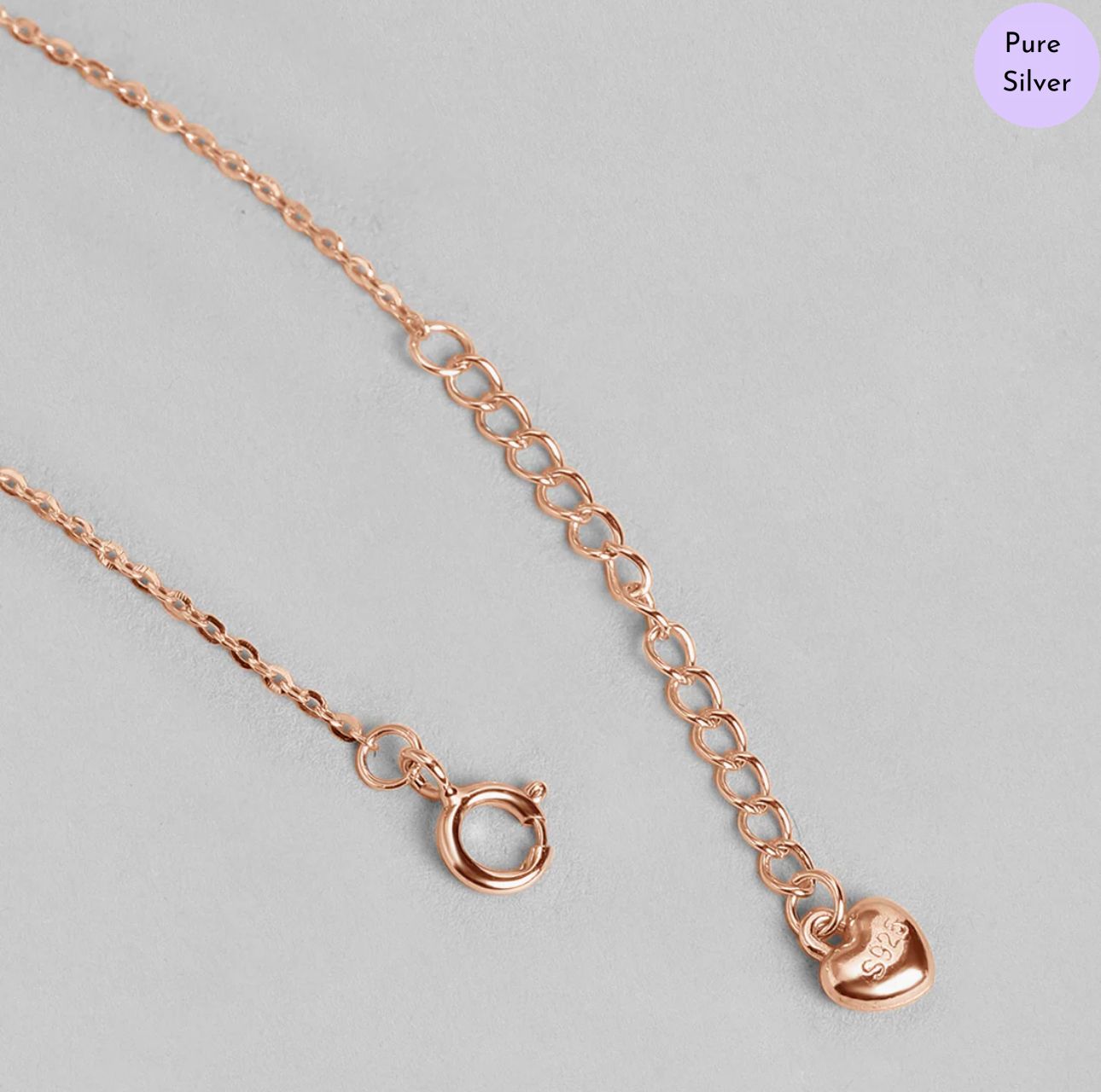Selene & Titan Rose Gold Plated 925 Sterling Silver Necklace