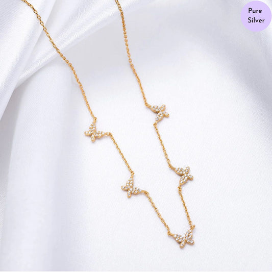 Goldenora Wings 925 Sterling Silver Butterfly Necklace