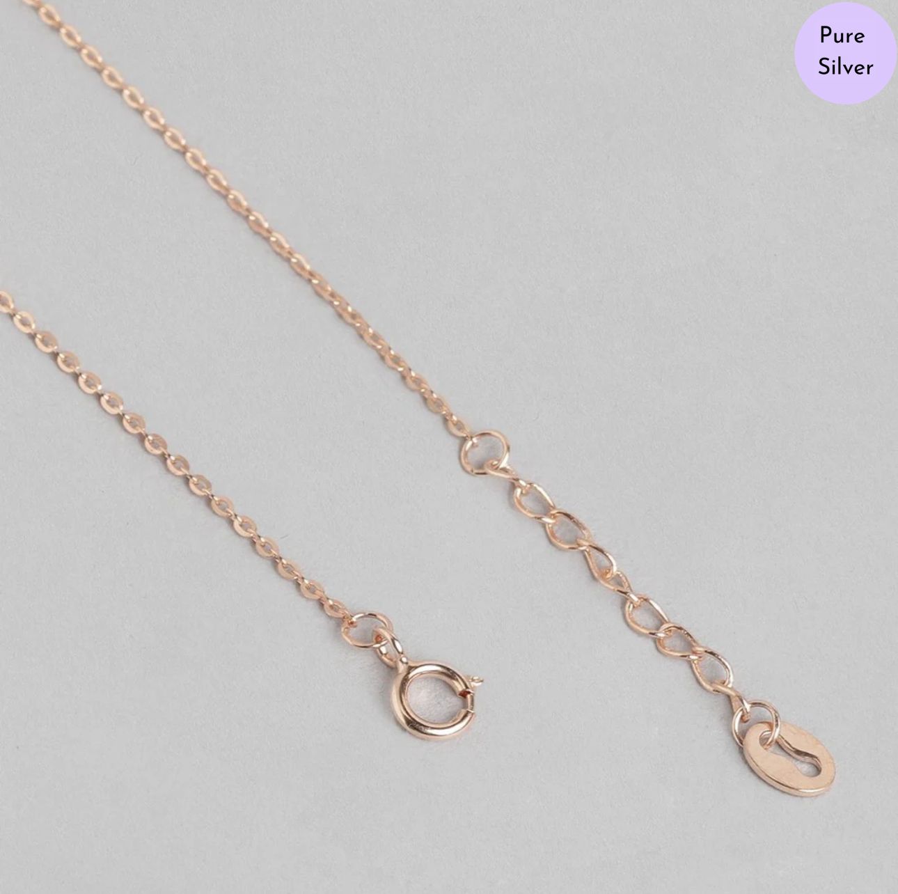 Twinkle Bow Rose-Gold 925 Sterling Silver Necklace