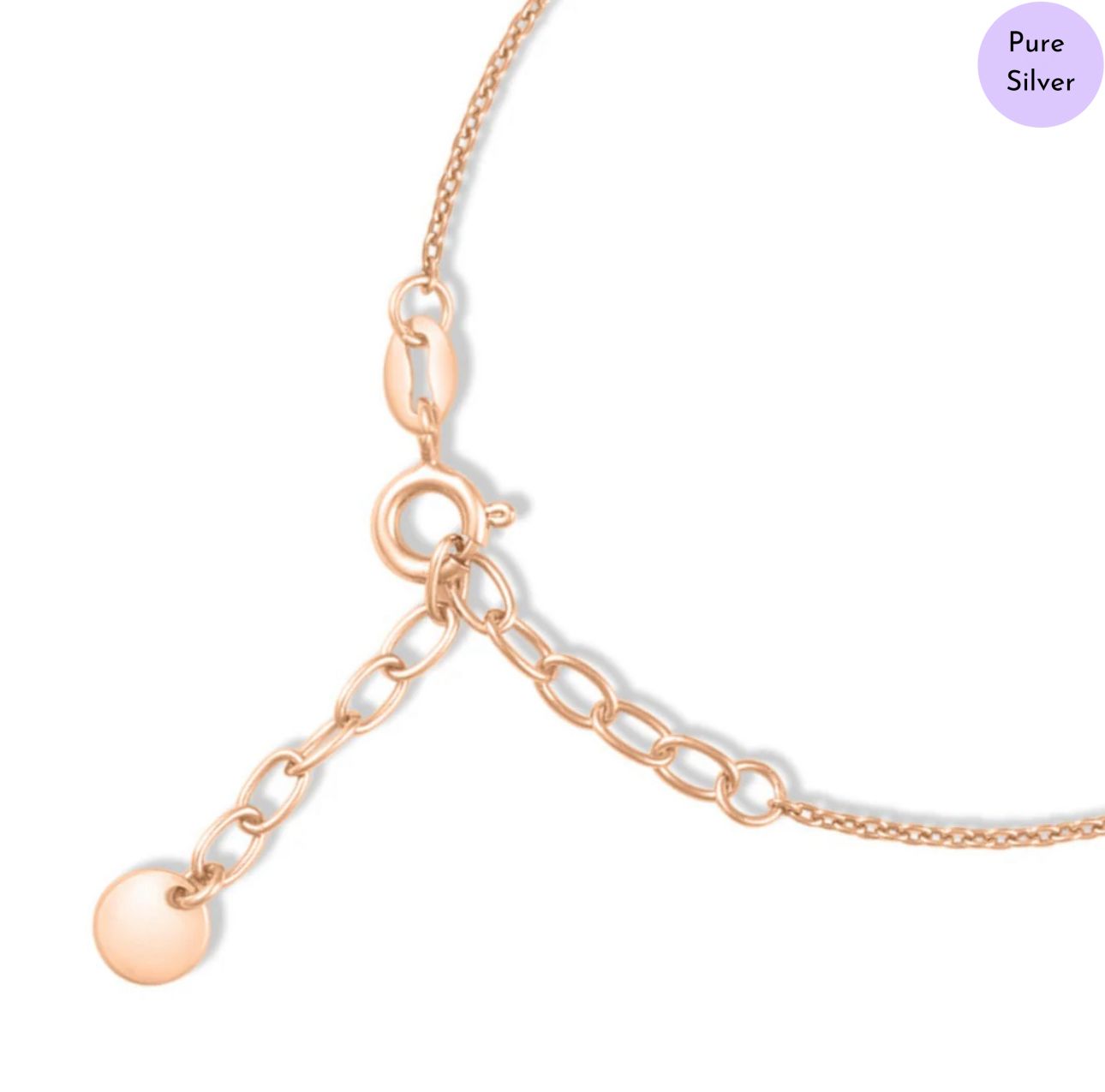 Rosy Heart Rose Gold Plated 925 Sterling Silver Bracelet