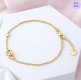 Heartlet Gold Plated 925 Sterling Silver Bracelet