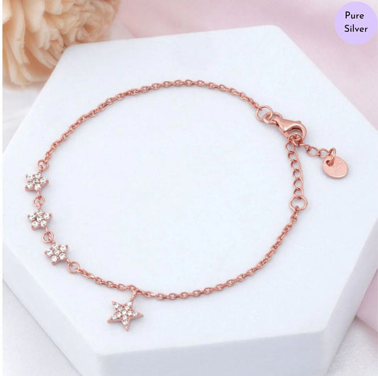 Starla Rose Gold Plated 925 Sterling Silver Bracelet