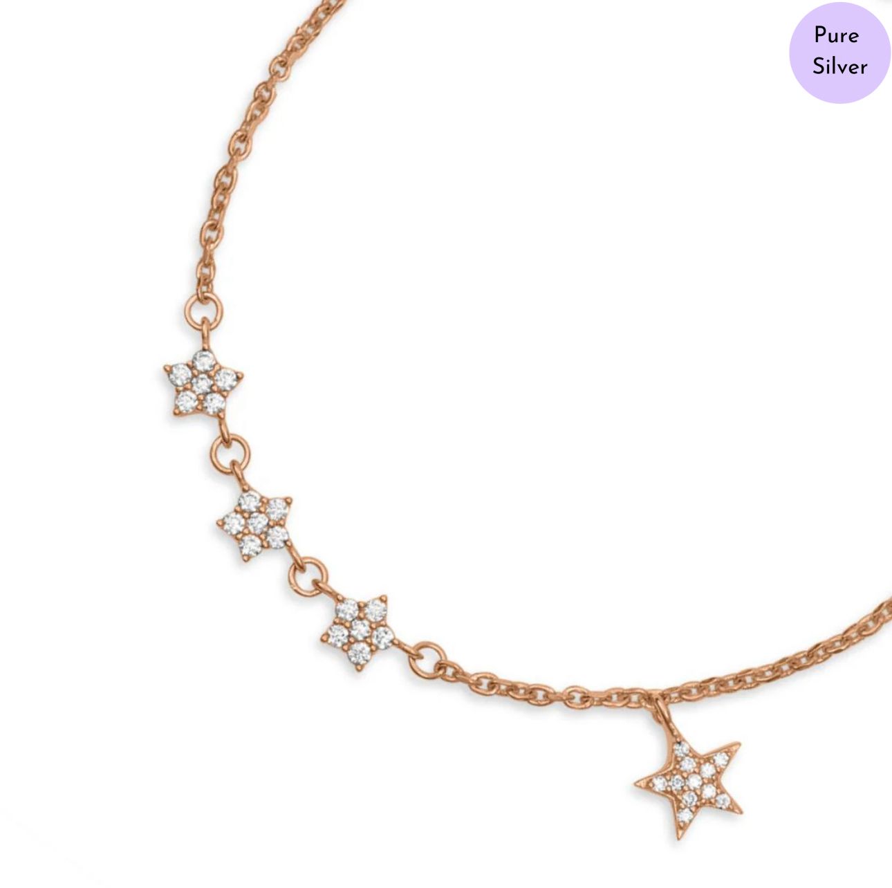 Starla Rose Gold Plated 925 Sterling Silver Bracelet