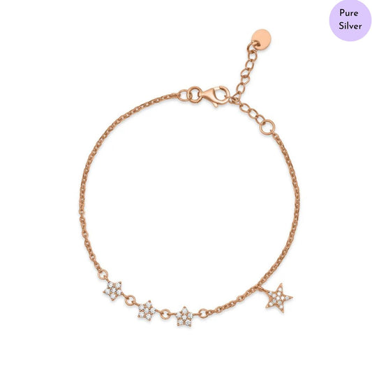Starla Rose Gold Plated 925 Sterling Silver Bracelet