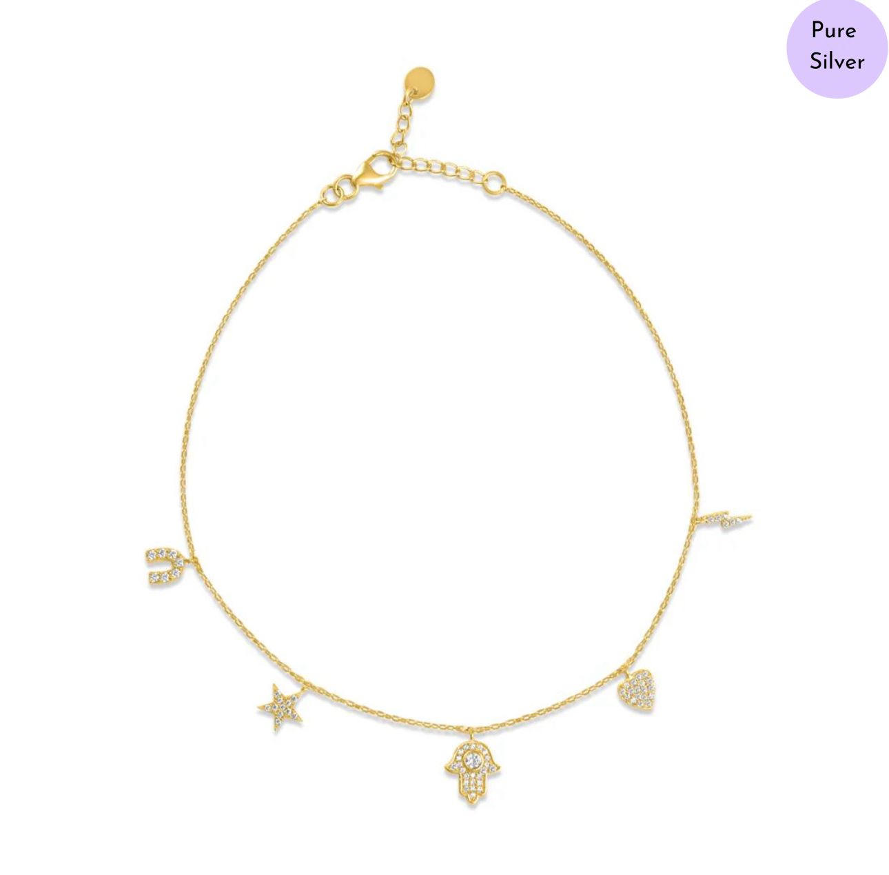 Charmsy Gold Plated 925 Sterling Silver Bracelet