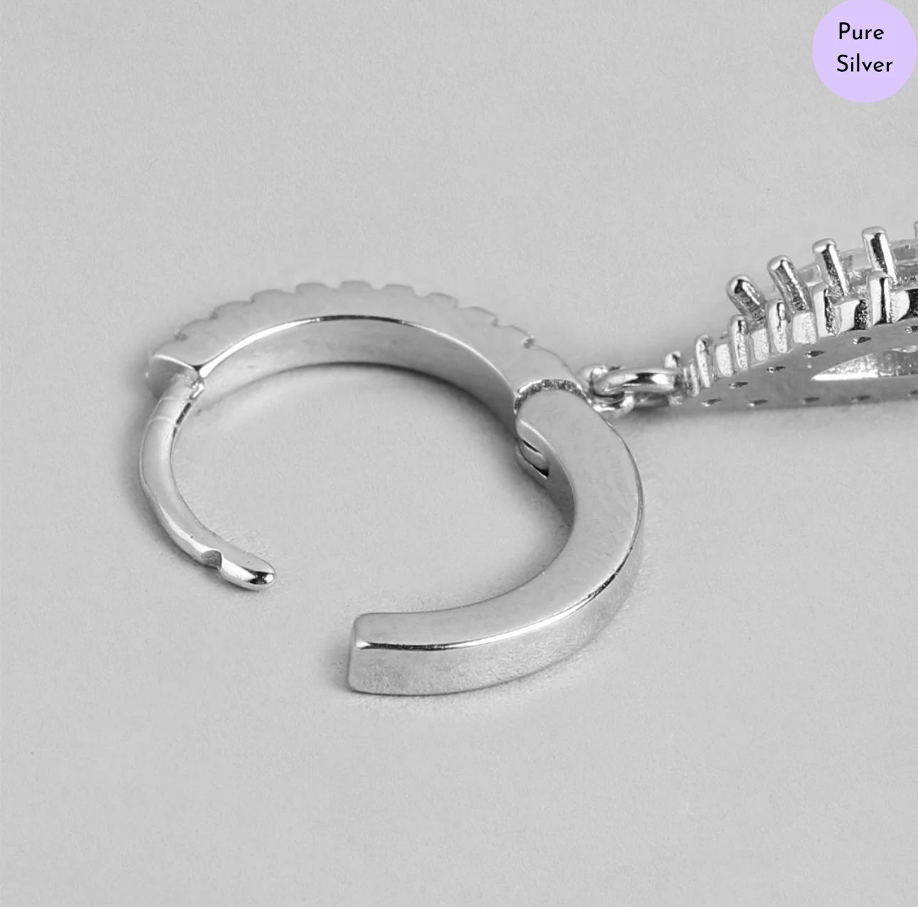 Silvara Rhodium Plated 925 Sterling Silver Earrings