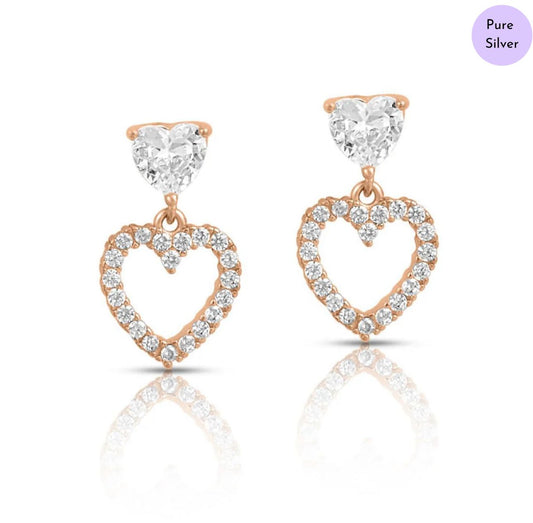 Droplyn Rose Gold Plated 925 Sterling Silver Earrings