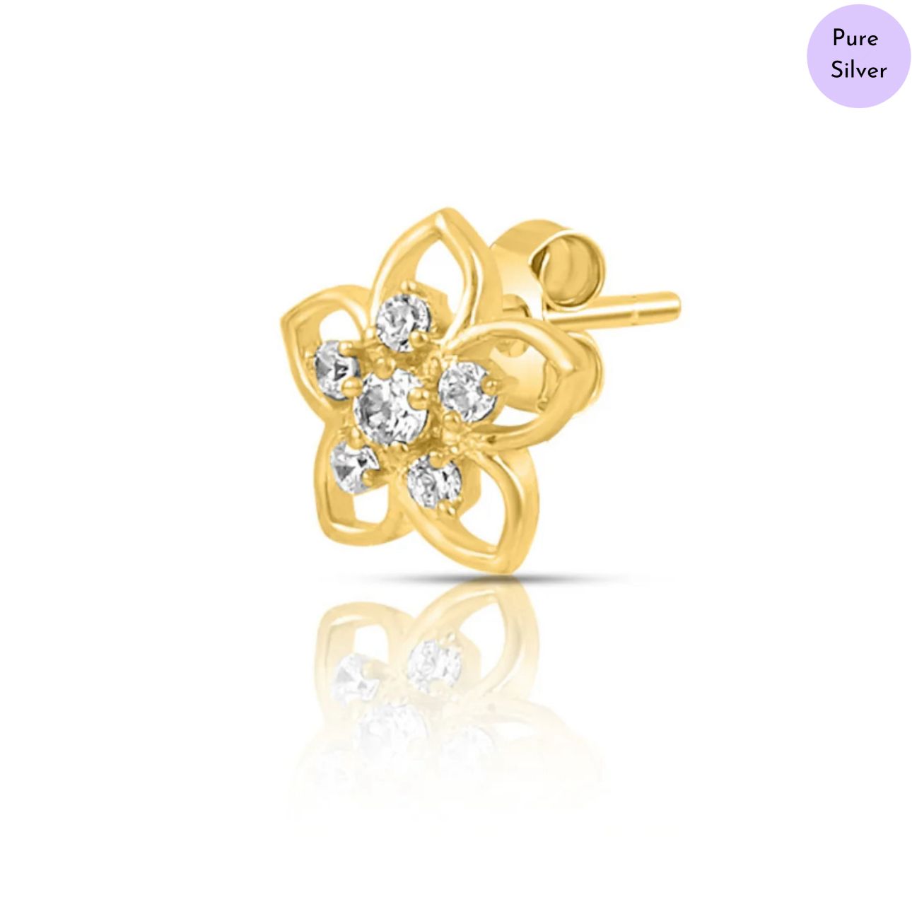 Rosina Gold Plated 925 Sterling Silver Earrings