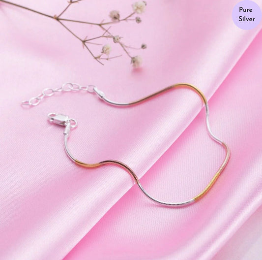 Calm Tone Chain 925 Sterling Silver Bracelet