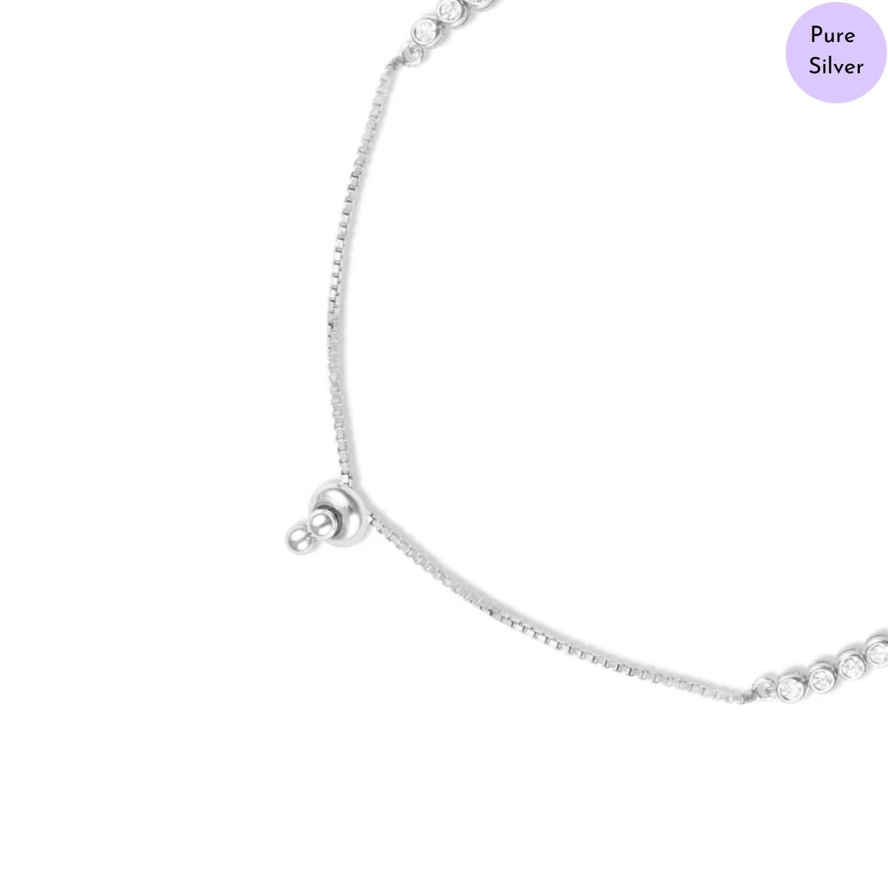 Bowselle Rhodium Plated 925 Sterling Silver Bracelet