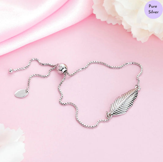 Leafinity Grace Rhodium-Plated 925 Sterling Silver Bracelet