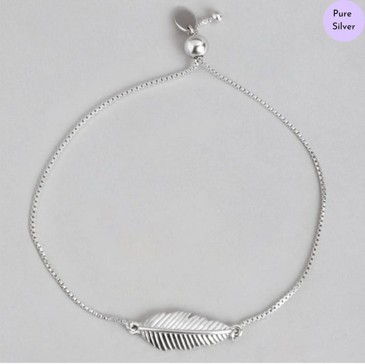 Leafinity Grace Rhodium-Plated 925 Sterling Silver Bracelet