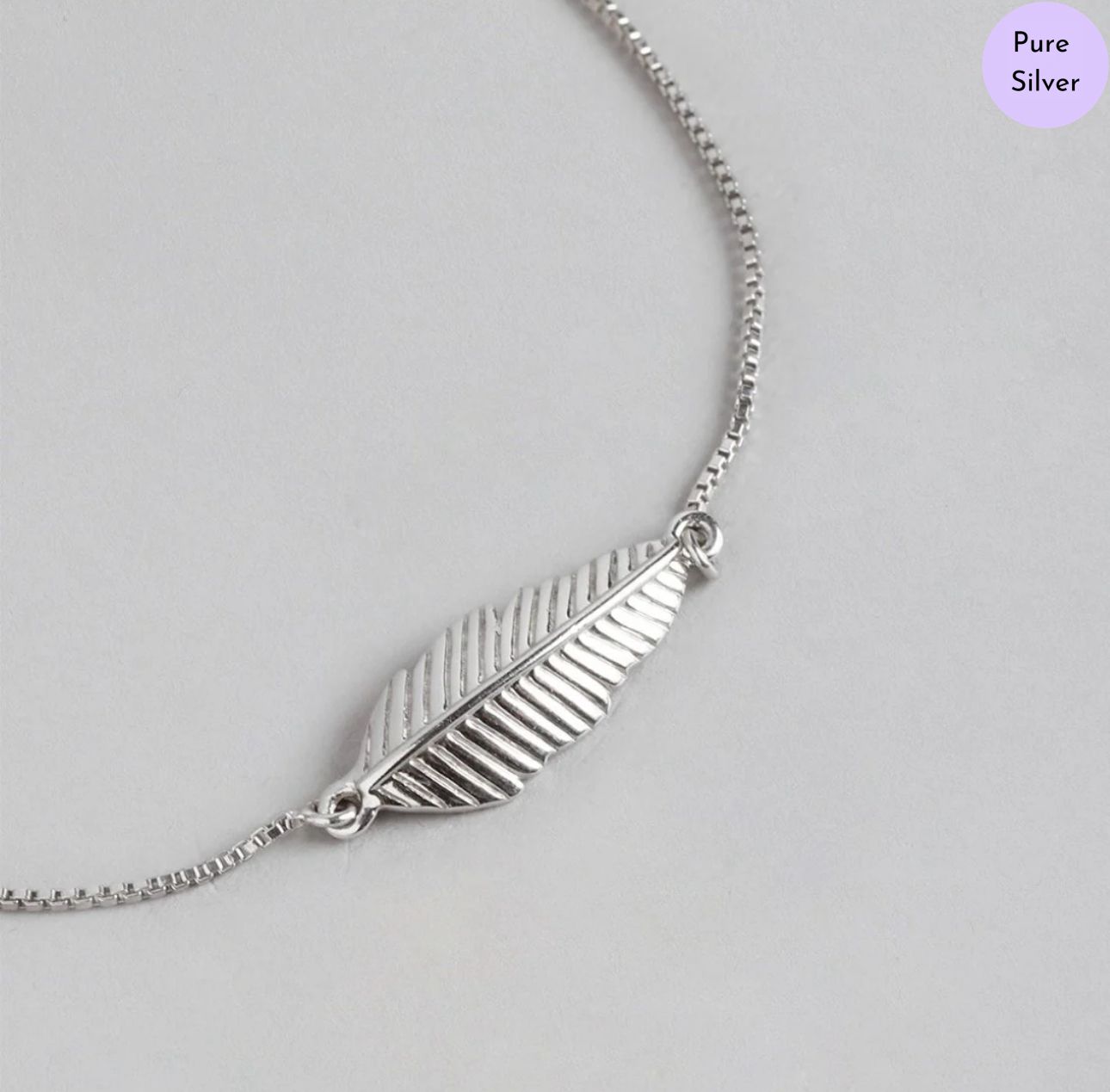 Leafinity Grace Rhodium-Plated 925 Sterling Silver Bracelet
