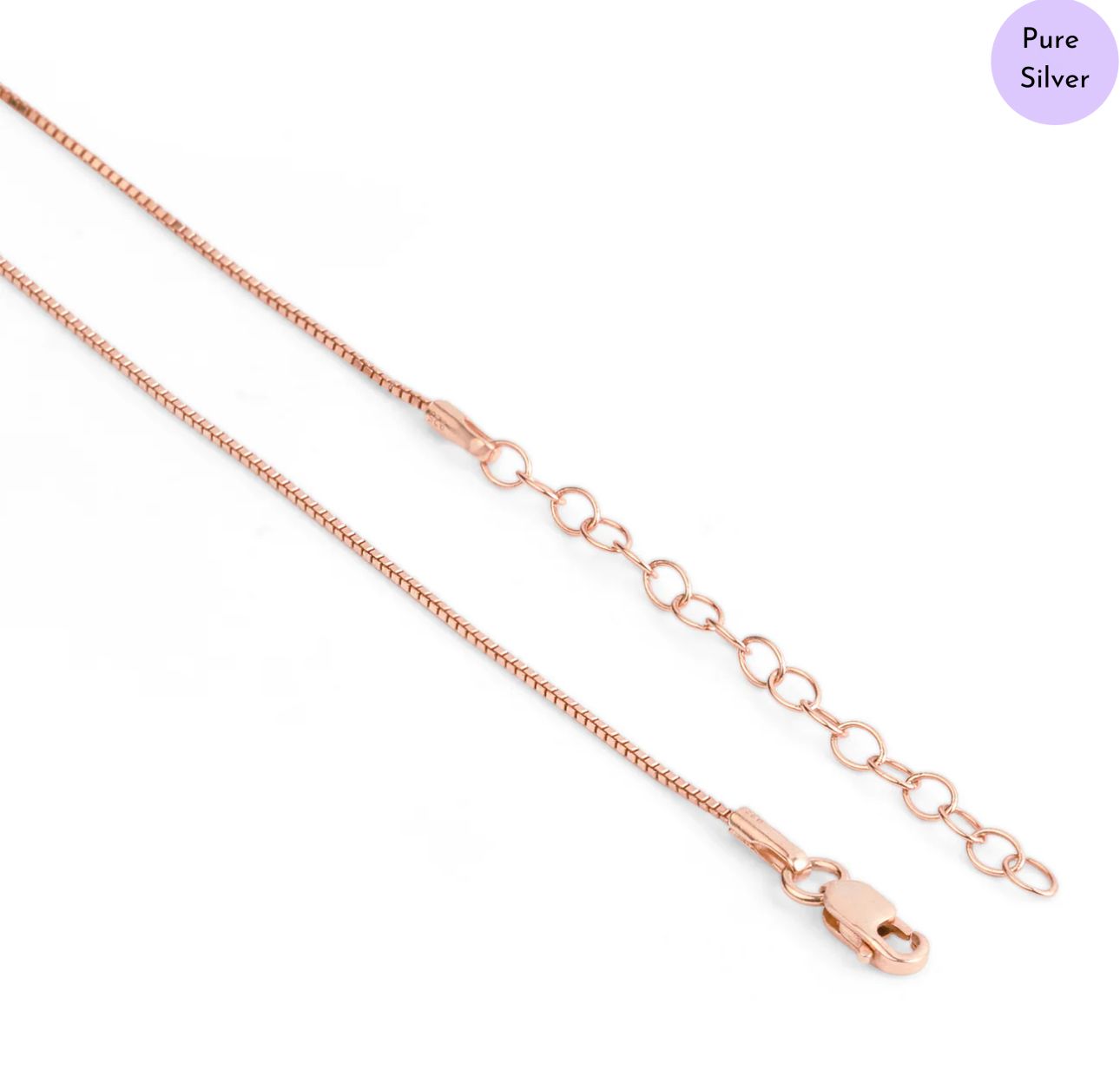 Fine Threads Rose Gold Plated 925 Sterling Silver Necklace