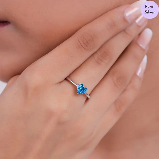 Bluette Rhodium Plated 925 Sterling Silver Ring