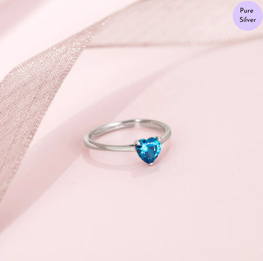 Bluette Rhodium Plated 925 Sterling Silver Ring
