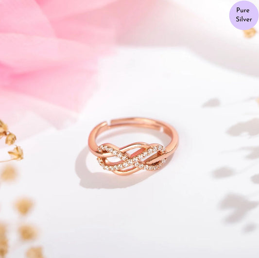 Blush Radiance 925 Sterling Silver Cubic Zirconia Women's Ring