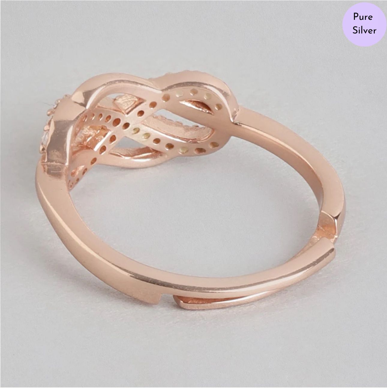 Blush Radiance 925 Sterling Silver Cubic Zirconia Women's Ring