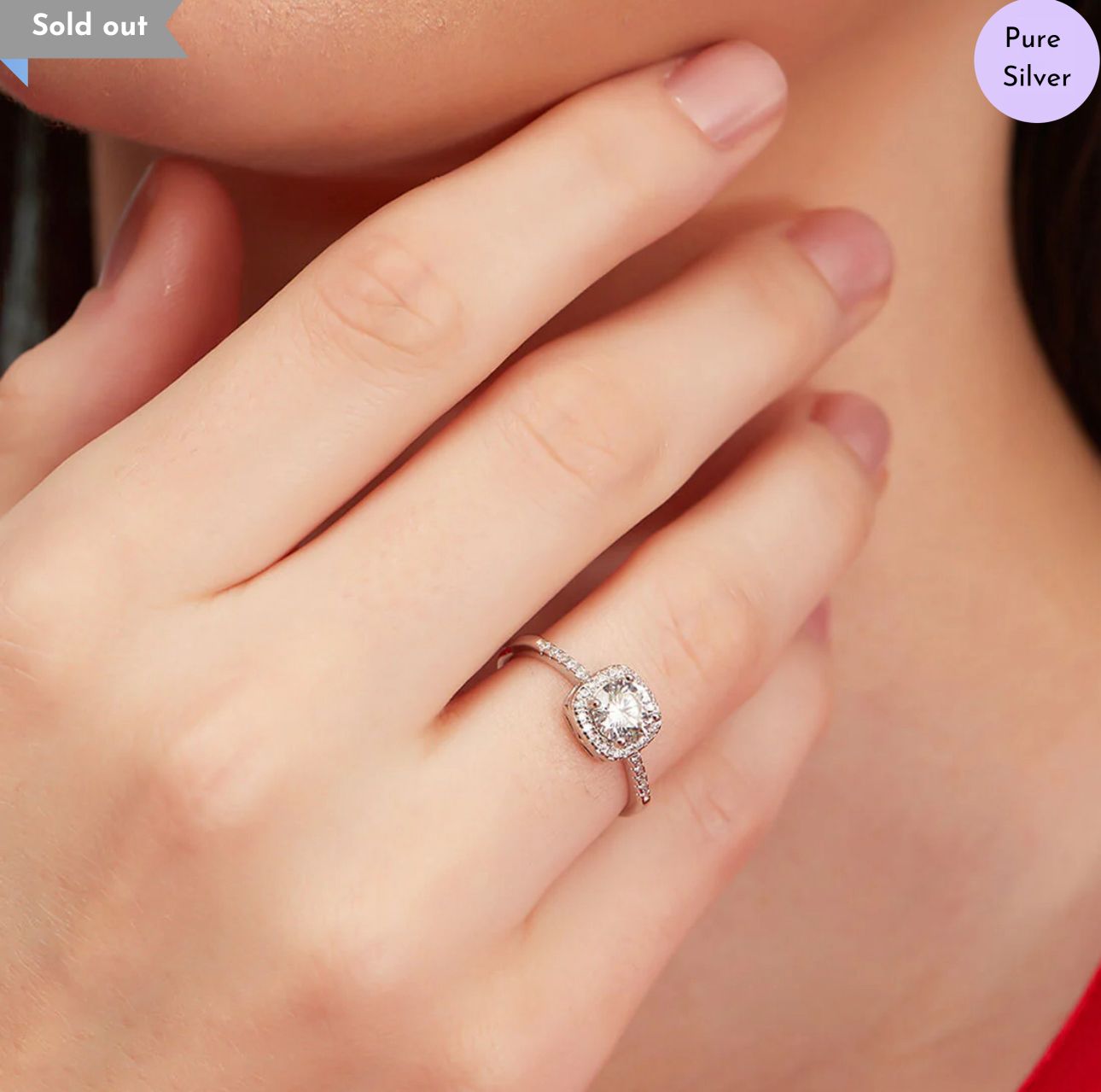 Date Night Staple Solitaire Rhodium Plated 925 Sterling Silver Ring