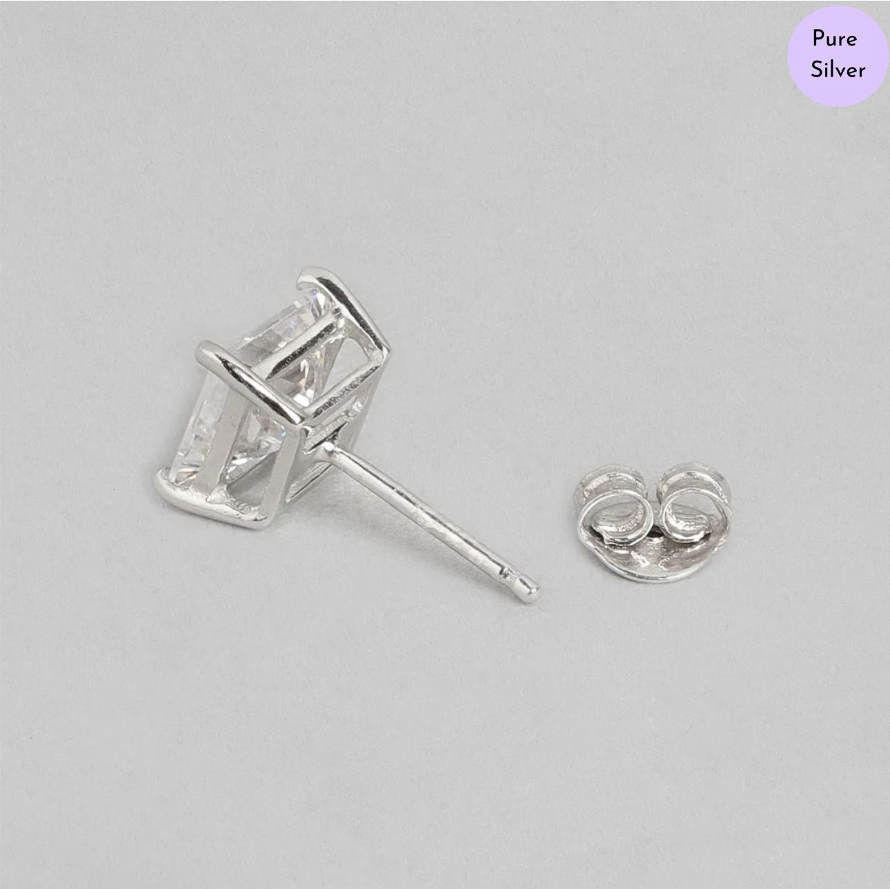 Princess Dream 925 Sterling Silver Stud Earrings