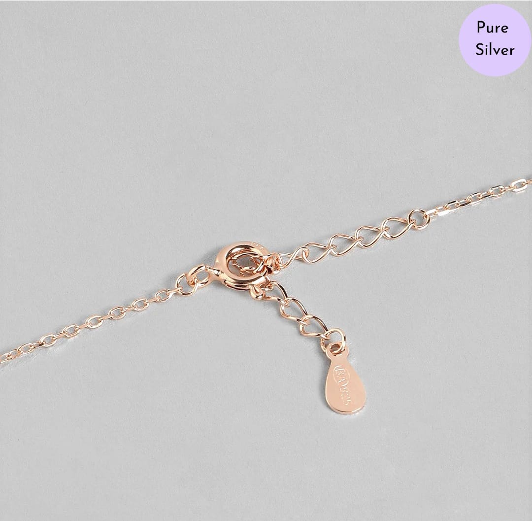 Rose Blossom Graceful Layered 925 Silver Necklace